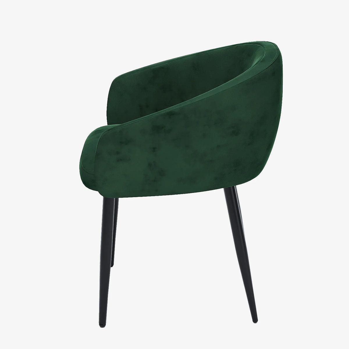 Paire de fauteuils de table design velours vert Eug nie