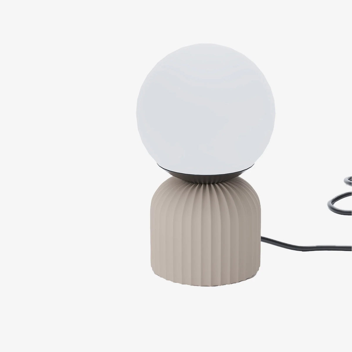 Lampe   poser en c ramique et globe en verre