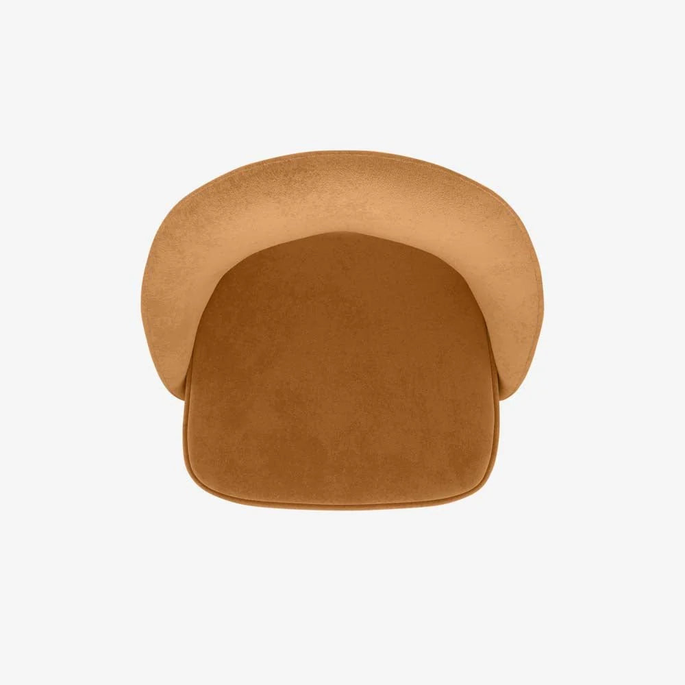 Chaise en velours camel