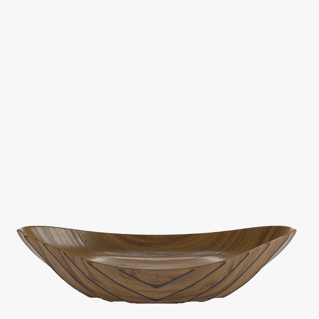 Grande coupe d corative design effet bois Pomp i