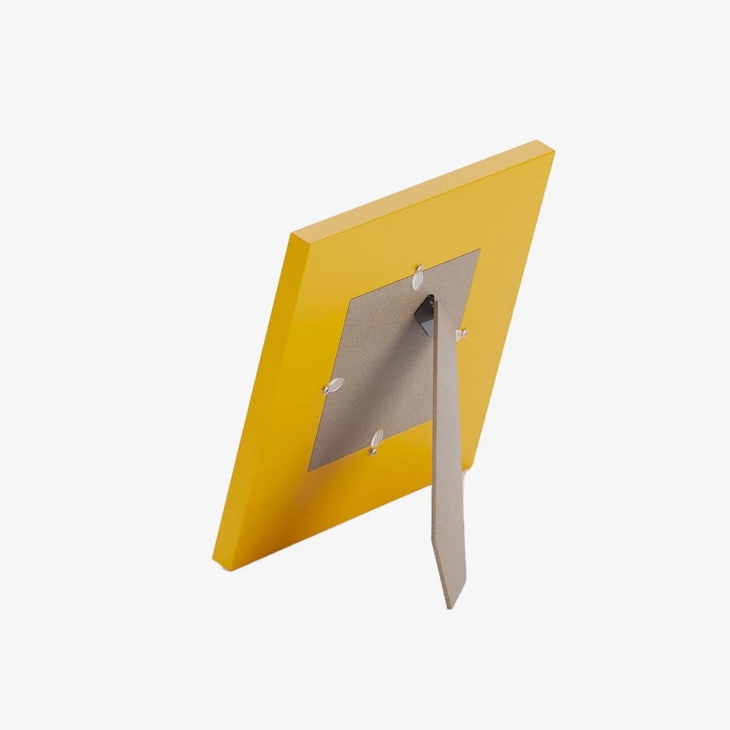 Cadre photo design   rayures jaunes et blanches, Valencia