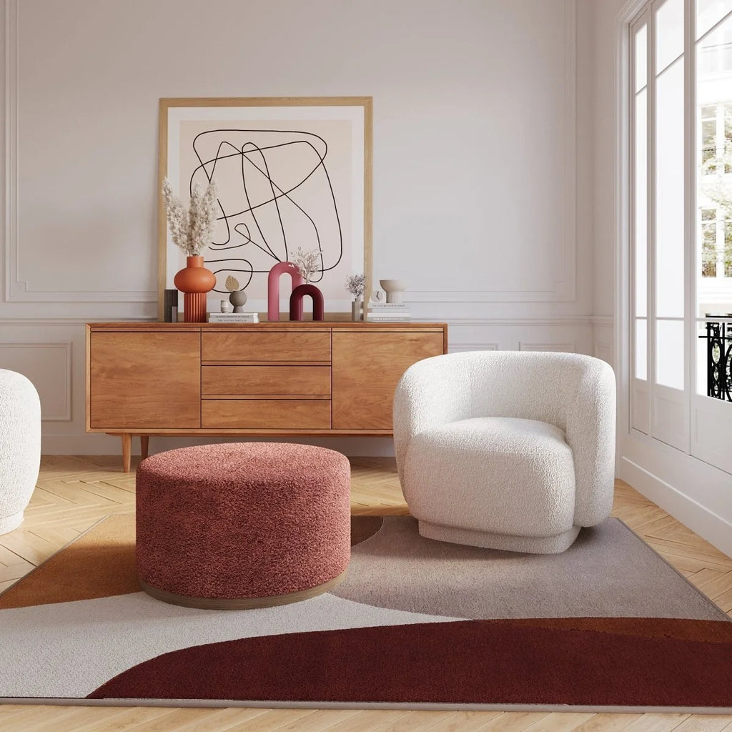 Fauteuil bouclette blanc Victoria