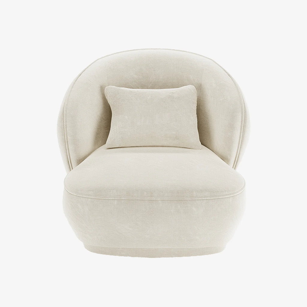 Fauteuil design en velours vintage cr me Pablo