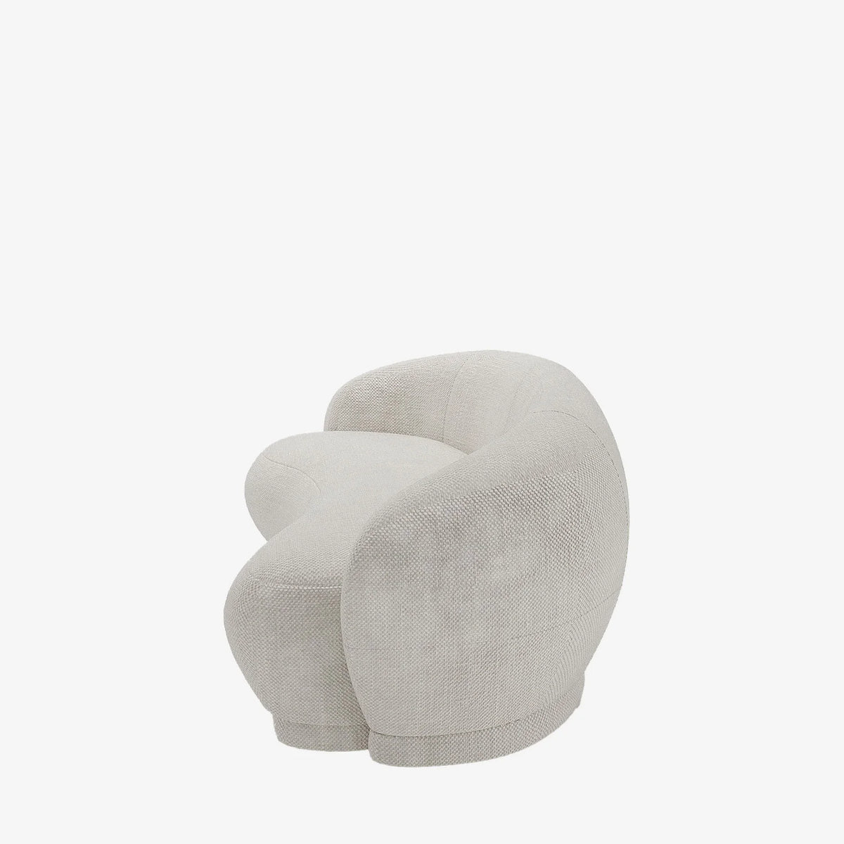 Canap  3-4 places en tissu chenille cr me Bianca