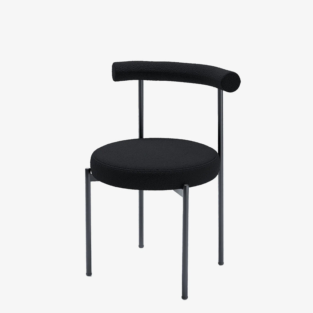 Lot de 2 chaises de salle   manger design moderne, bouclette grise anthracite Julia