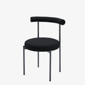 Lot de 2 chaises de salle   manger design moderne, bouclette grise anthracite Julia