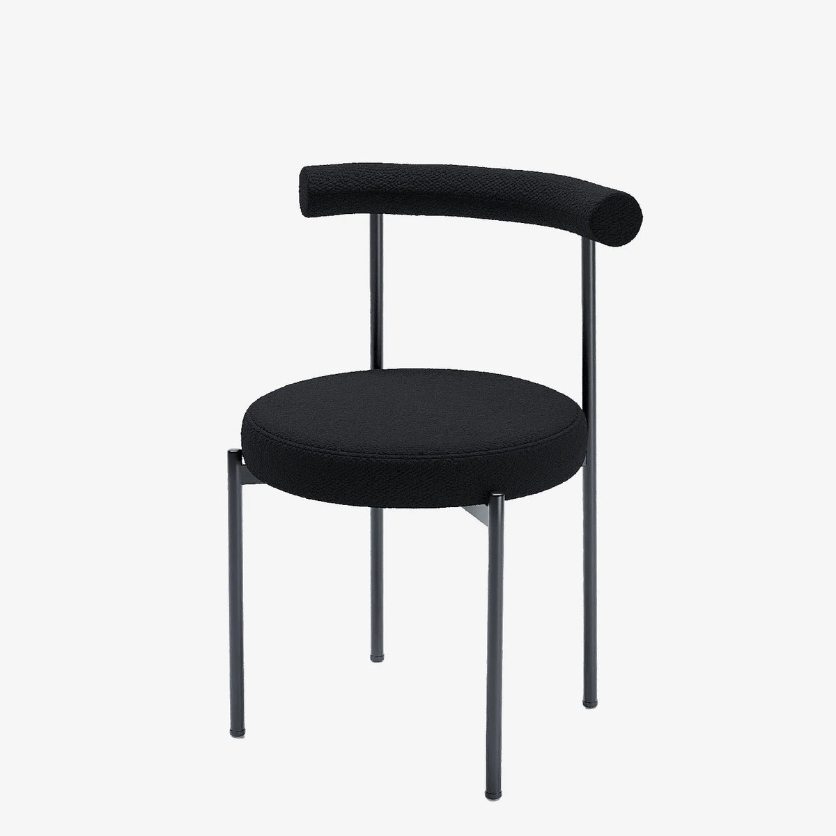 Lot de 2 chaises de salle   manger design moderne, bouclette grise anthracite Julia