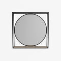 Miroir à formes géométriques en métal noir
