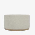 Grand pouf rond ottoman en bouclette