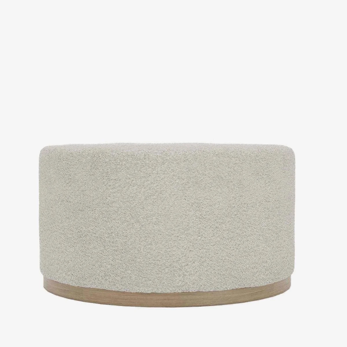 Grand pouf rond ottoman en bouclette