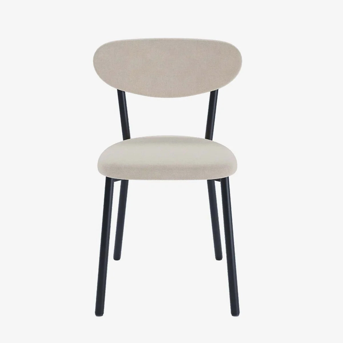 Lot de 2 chaises pied métal noir