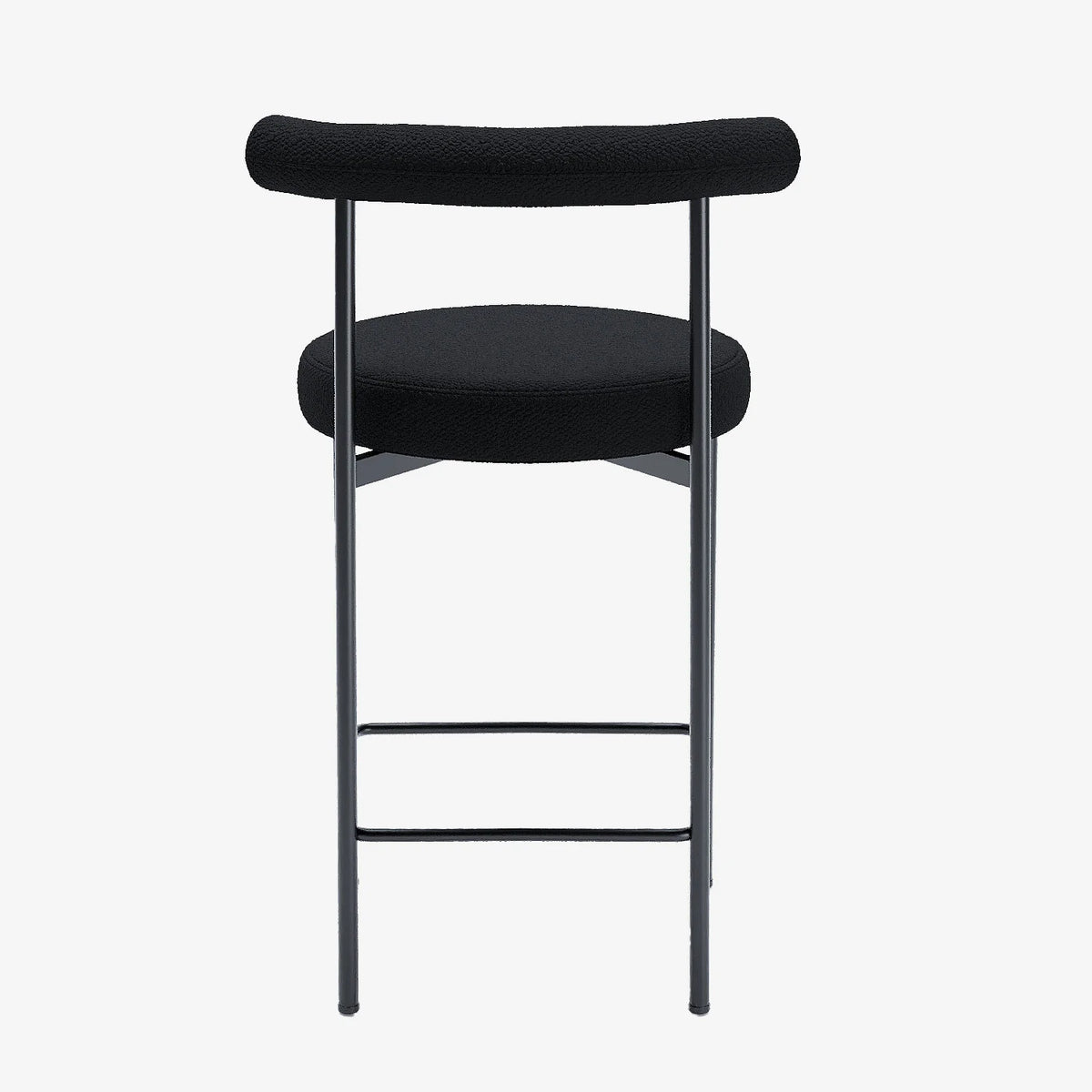 Lot de 2 chaises de bar bouclette grise anthracite  Charlotte