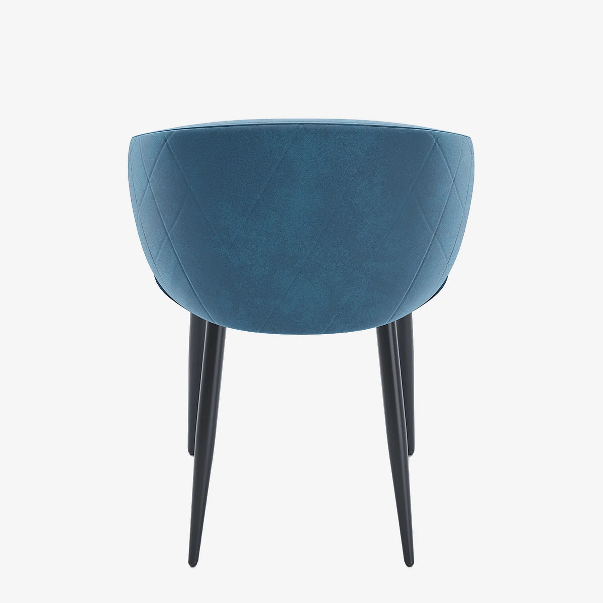 Paire de fauteuils de table design velours bleu Eug nie
