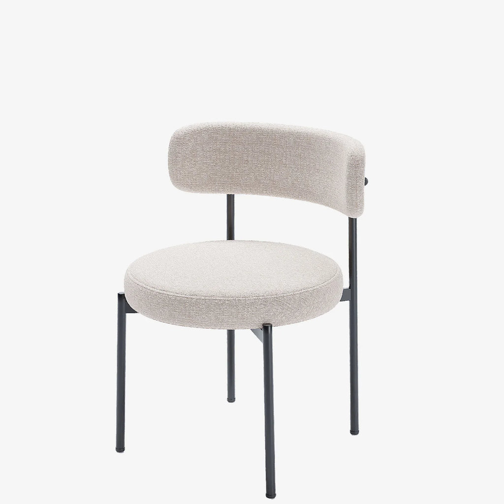 Lot de 2 chaises de table velours cr me Scarlett