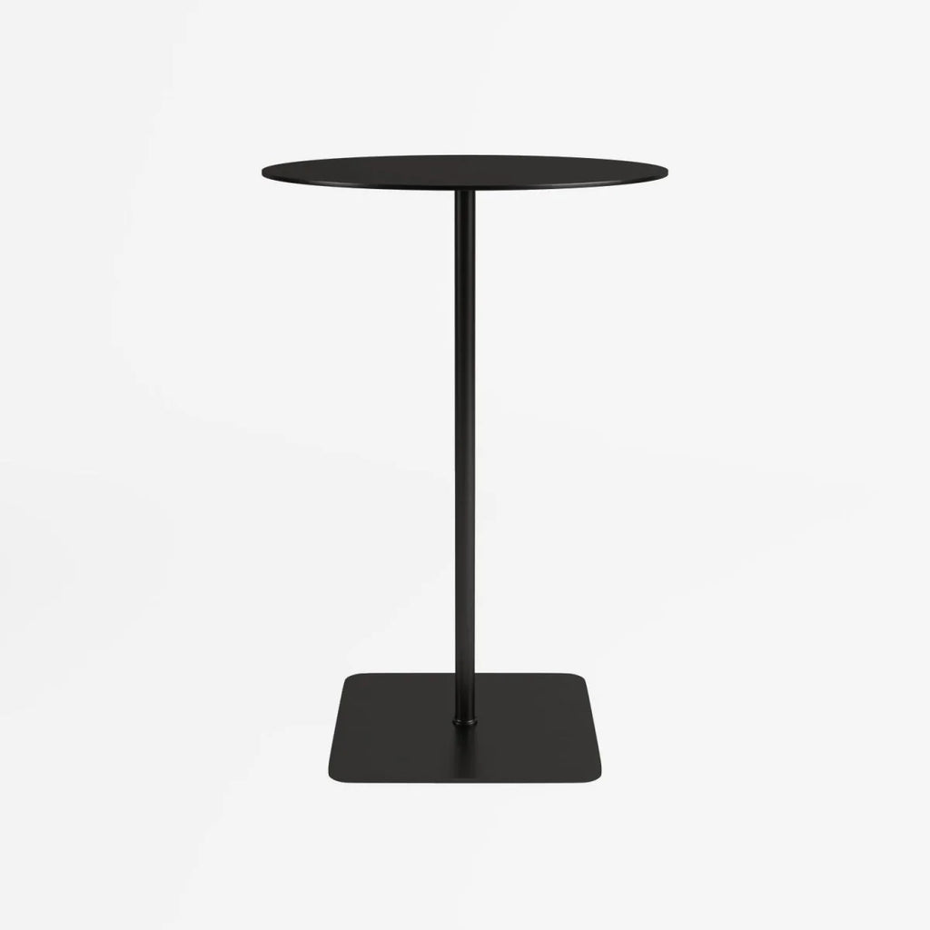 Table d'appoint ronde en métal noir