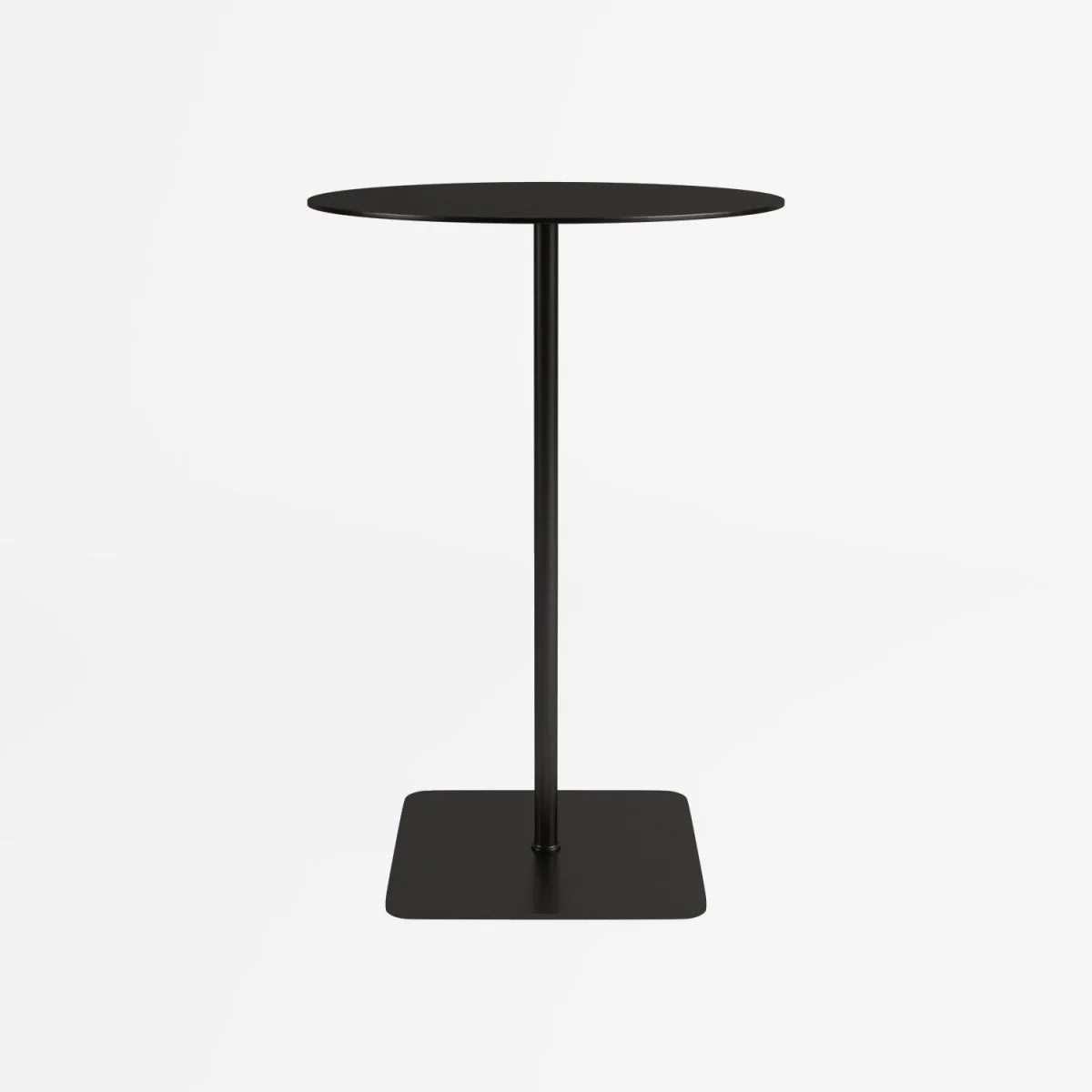 Table d'appoint ronde en métal noir