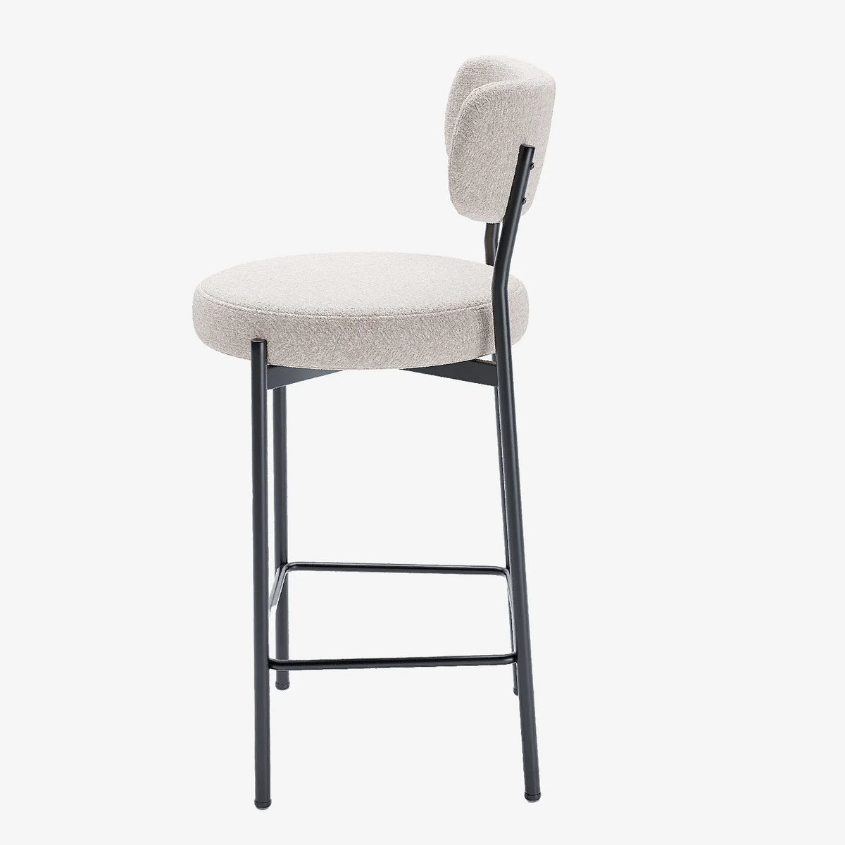 Lot de 2 fauteuils de bar velours cr me Lili