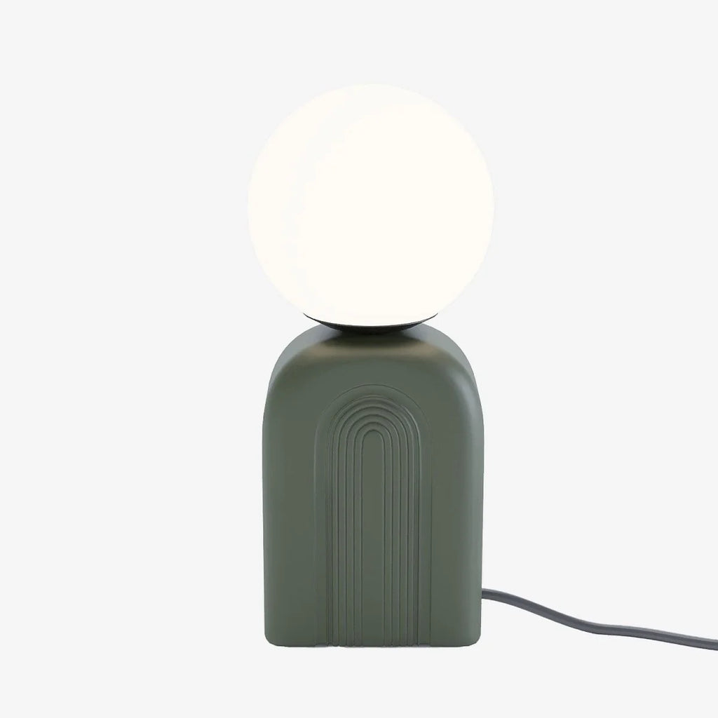 Lampe de table en c ramique vintage verte Goya