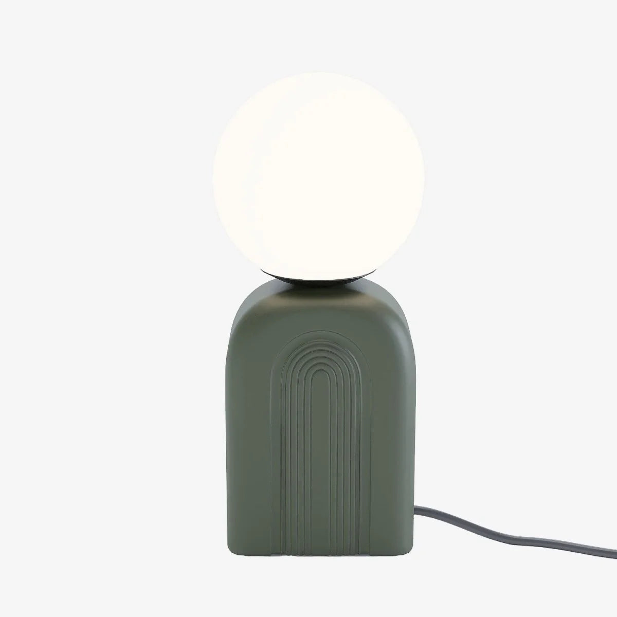 Lampe de table en c ramique vintage verte Goya