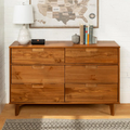Commode 6 Tiroirs en Bois Moderniste Mi-Siècle - Caramel