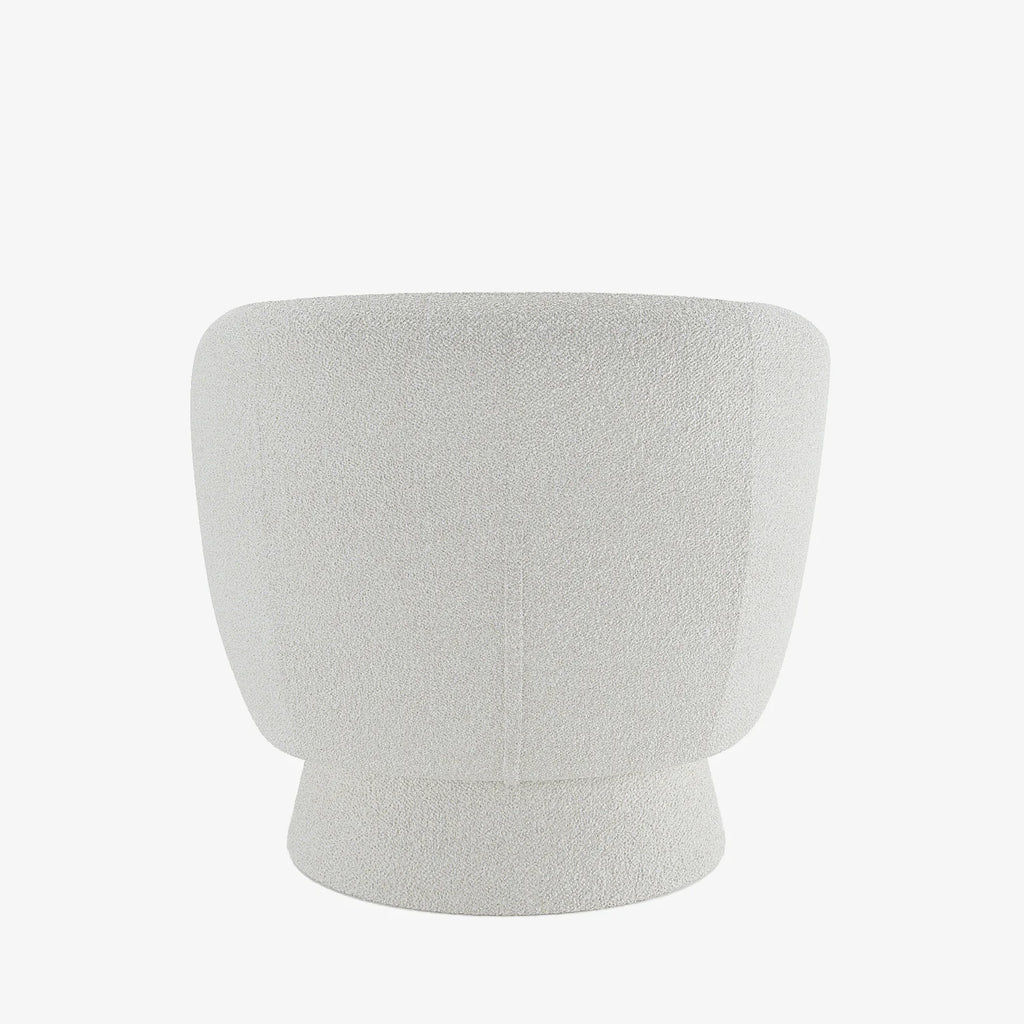 Fauteuil bouclette pivotant blanc Salma