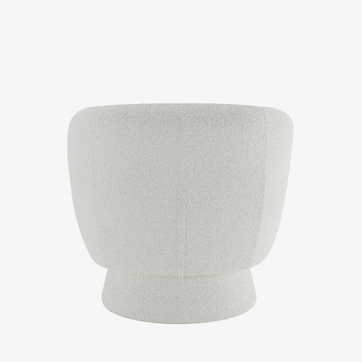 Fauteuil bouclette pivotant blanc Salma