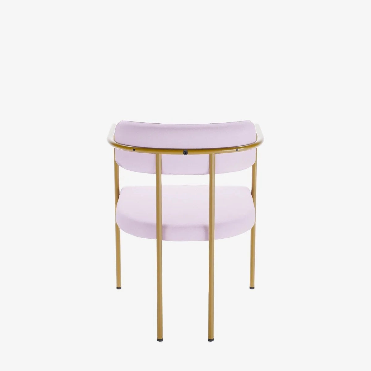 Chaise de salle   manger tapiss e avec accoudoirs velours rose clair Barbara