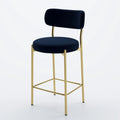 Lot de 2 fauteuils de bar velours noir Lili