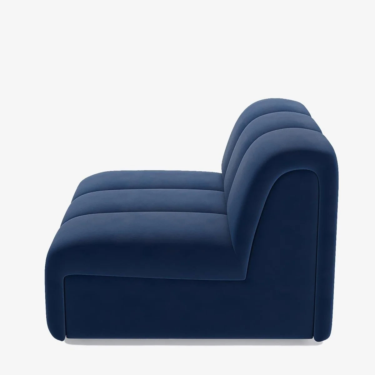 Canap  modulable en velours bleu marine H l ne