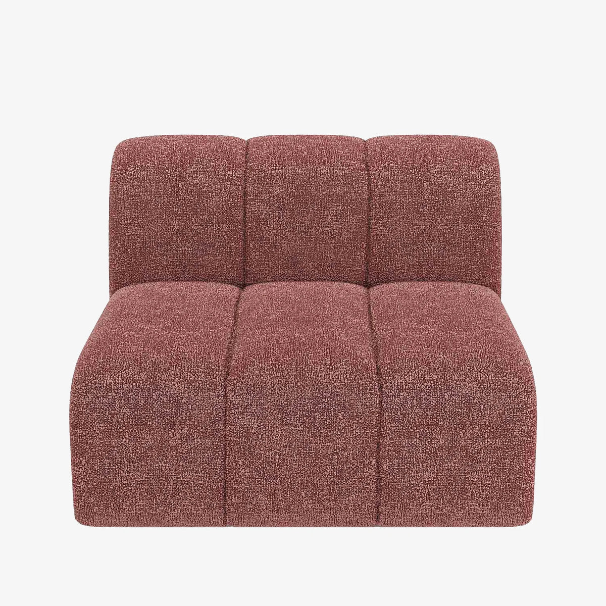 Canap  modulable en tissu bouclette rose H l ne