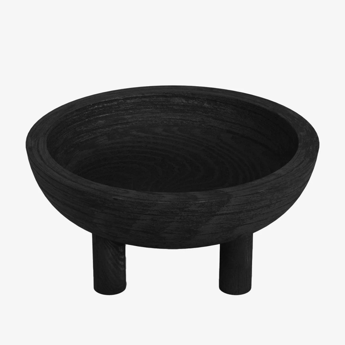 Coupe design en bois sculpt  paulownia noir Montmartre