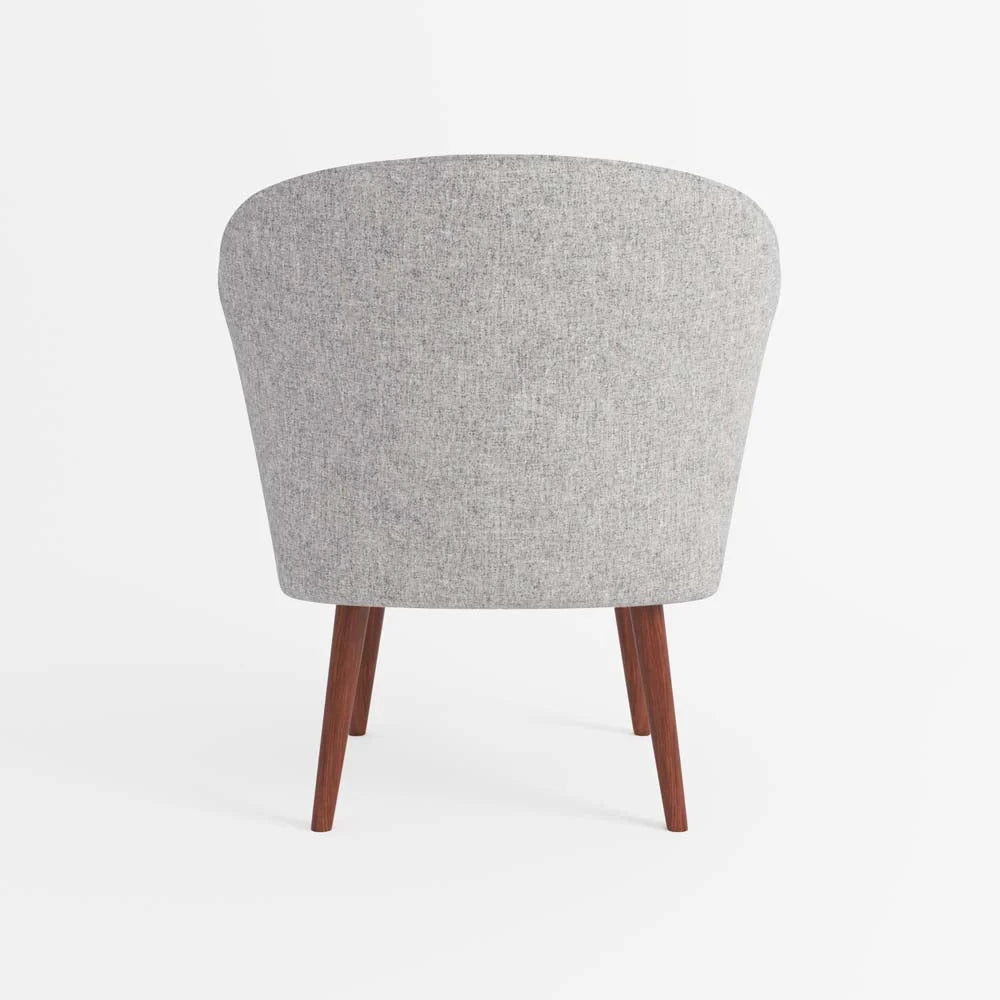 Petit fauteuil de salon en tissu gris