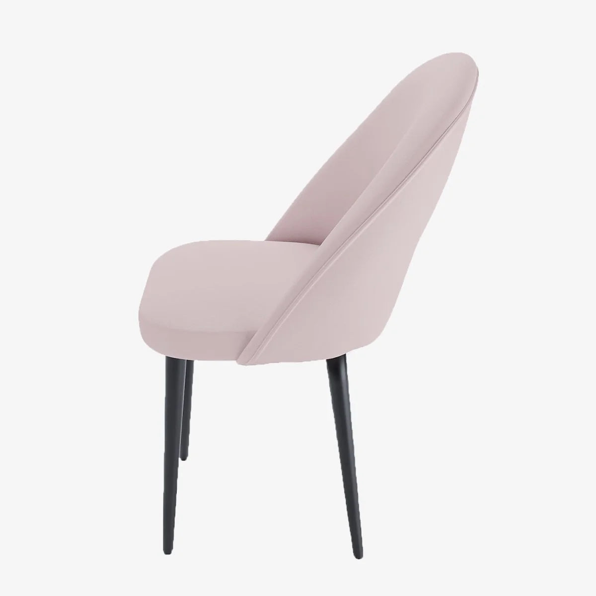 Lot de 2 chaises en velours rose & m tal noir Nina