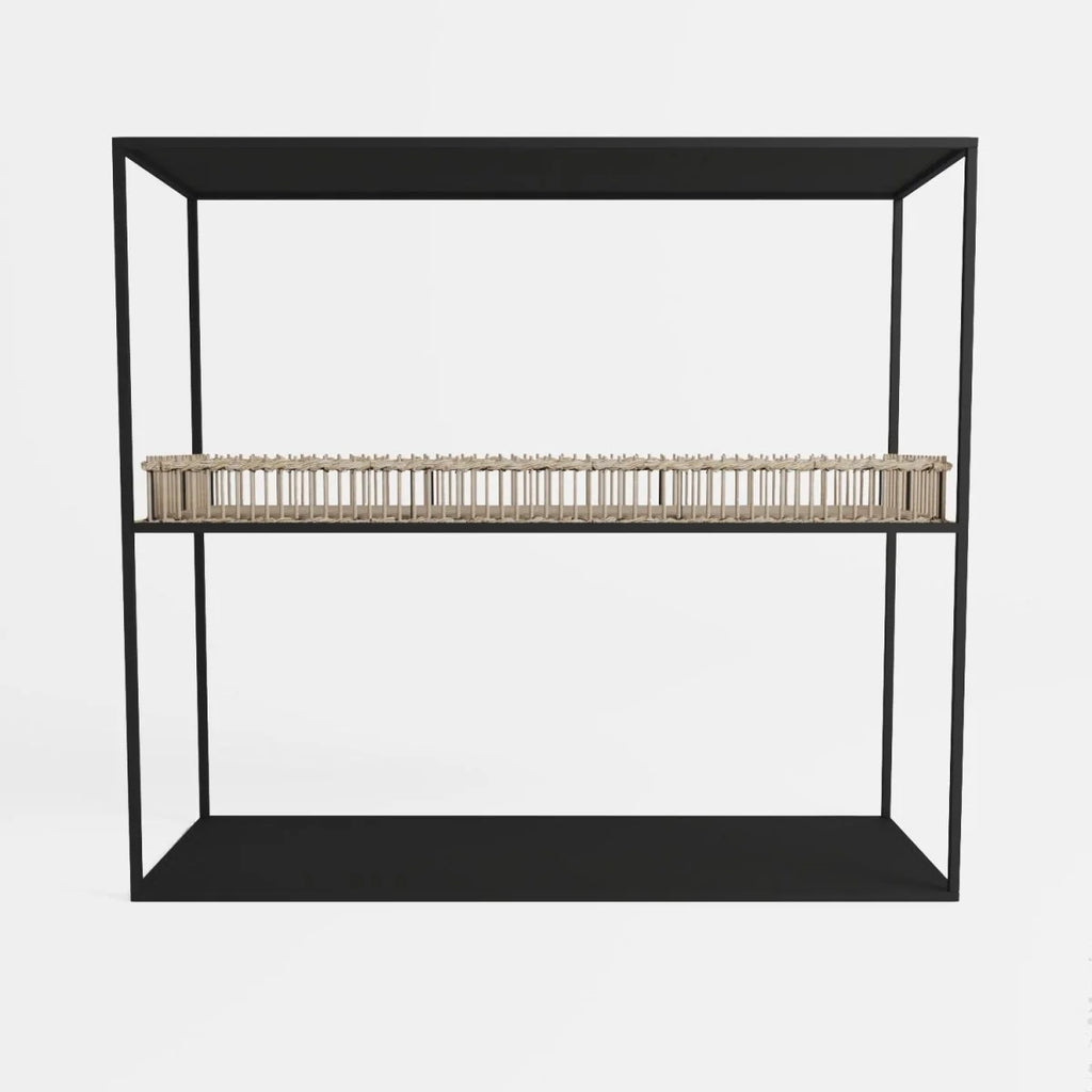 Console en m tal et bambou
