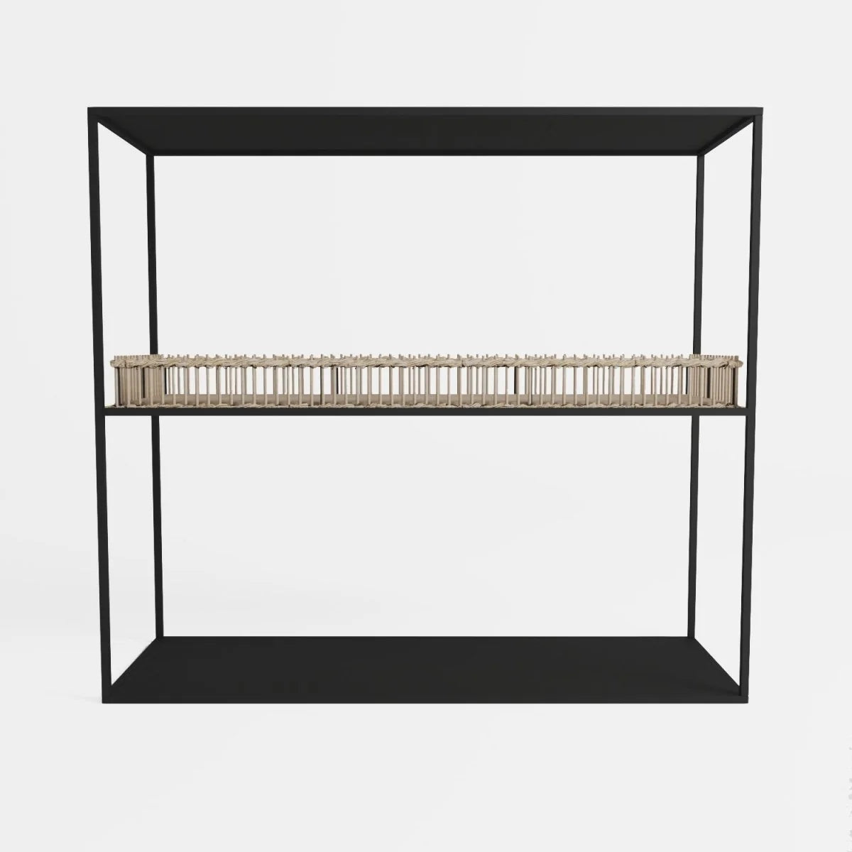 Console en m tal et bambou