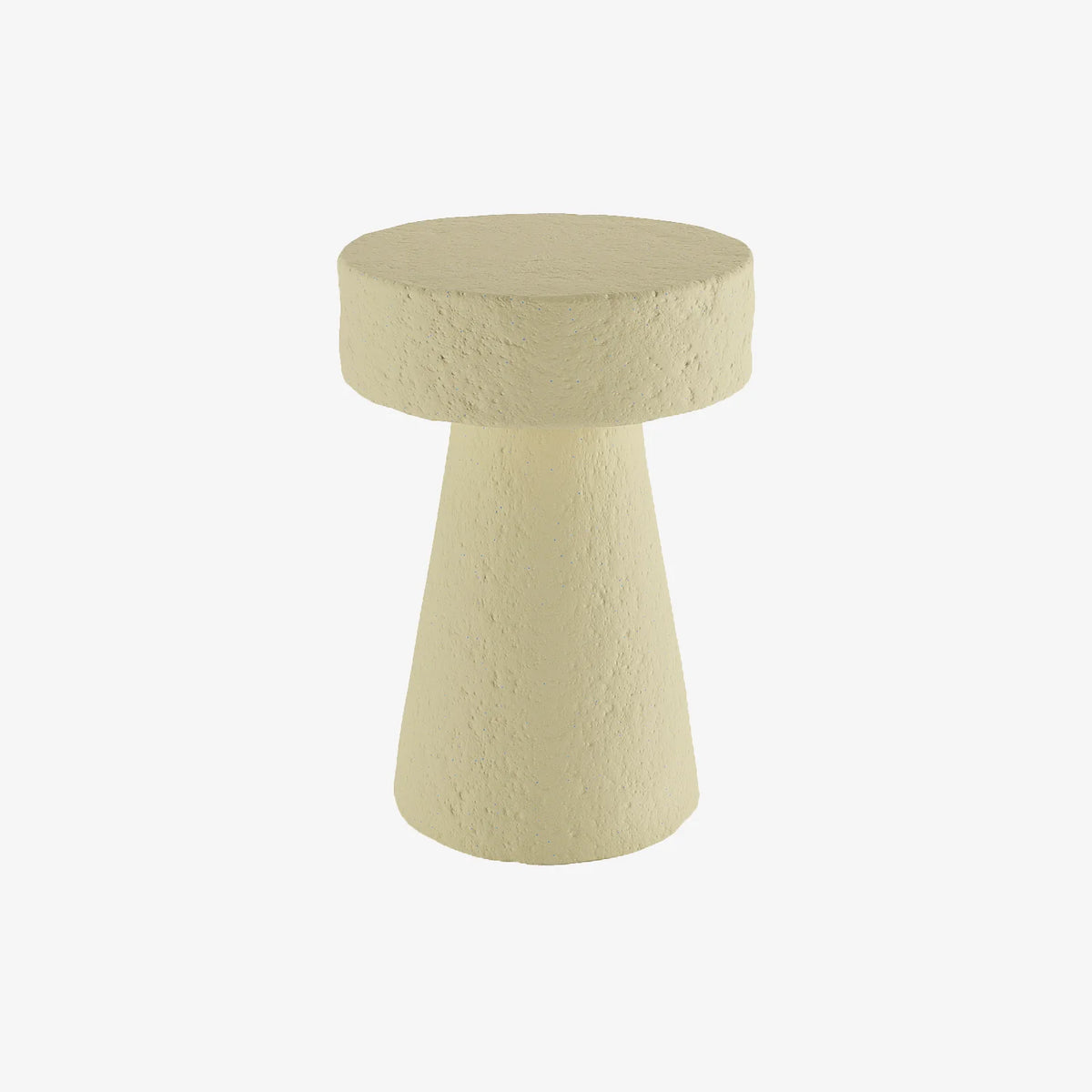 Table d appoint circulaire en magn sie cr me mouchet e bleu Marguerite