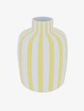 Milan   Vase d coratif ray  jaune en c ramique