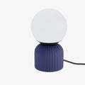 Lampe   poser en c ramique et globe en verre