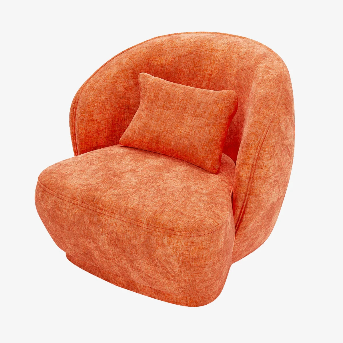 Fauteuil design en velours ocre Pablo