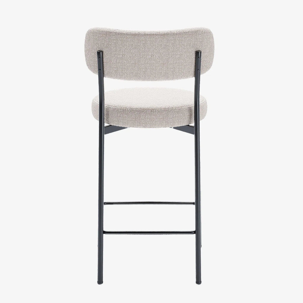 Lot de 2 fauteuils de bar velours cr me Lili