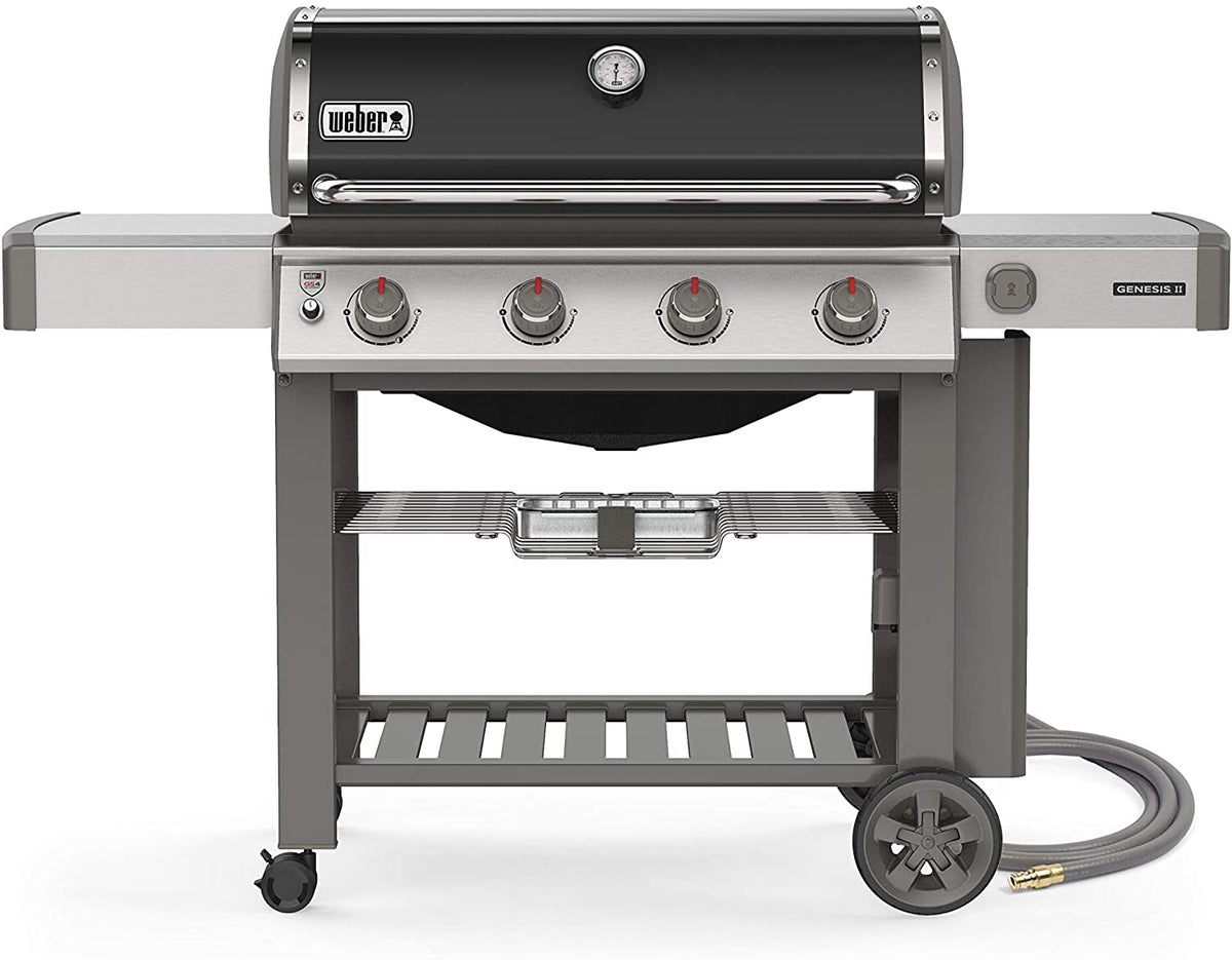 Barbecue au gaz naturel Weber Genesis II E-410, 4 brûleurs - Noir