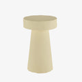 Petite table d appoint ronde design en magn sie cr me An mone