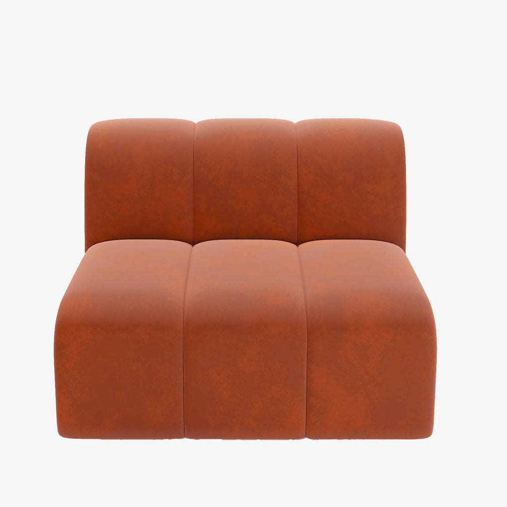 Canap  modulable en velours ocre H l ne