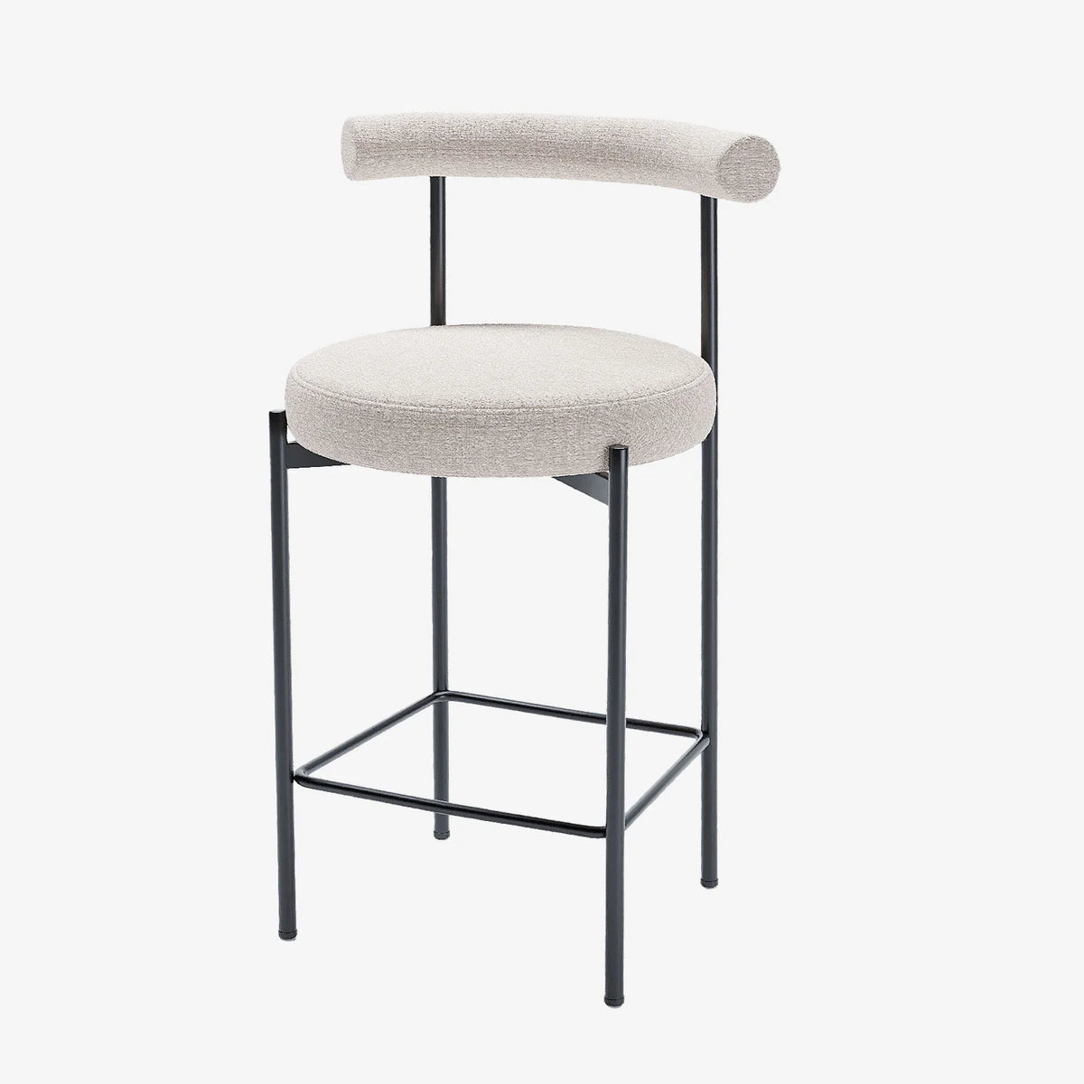 Lot de 2 chaises de bar  velours cr me  Charlotte