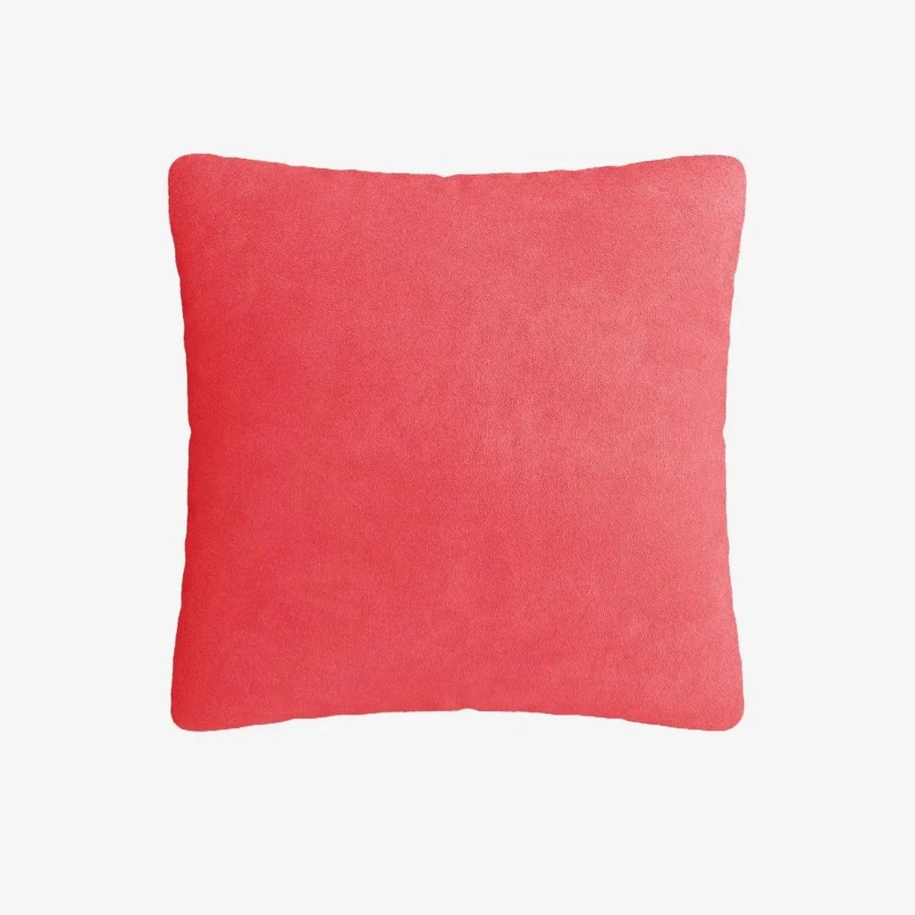 Coussin en velours rose d houssable 40x40cm