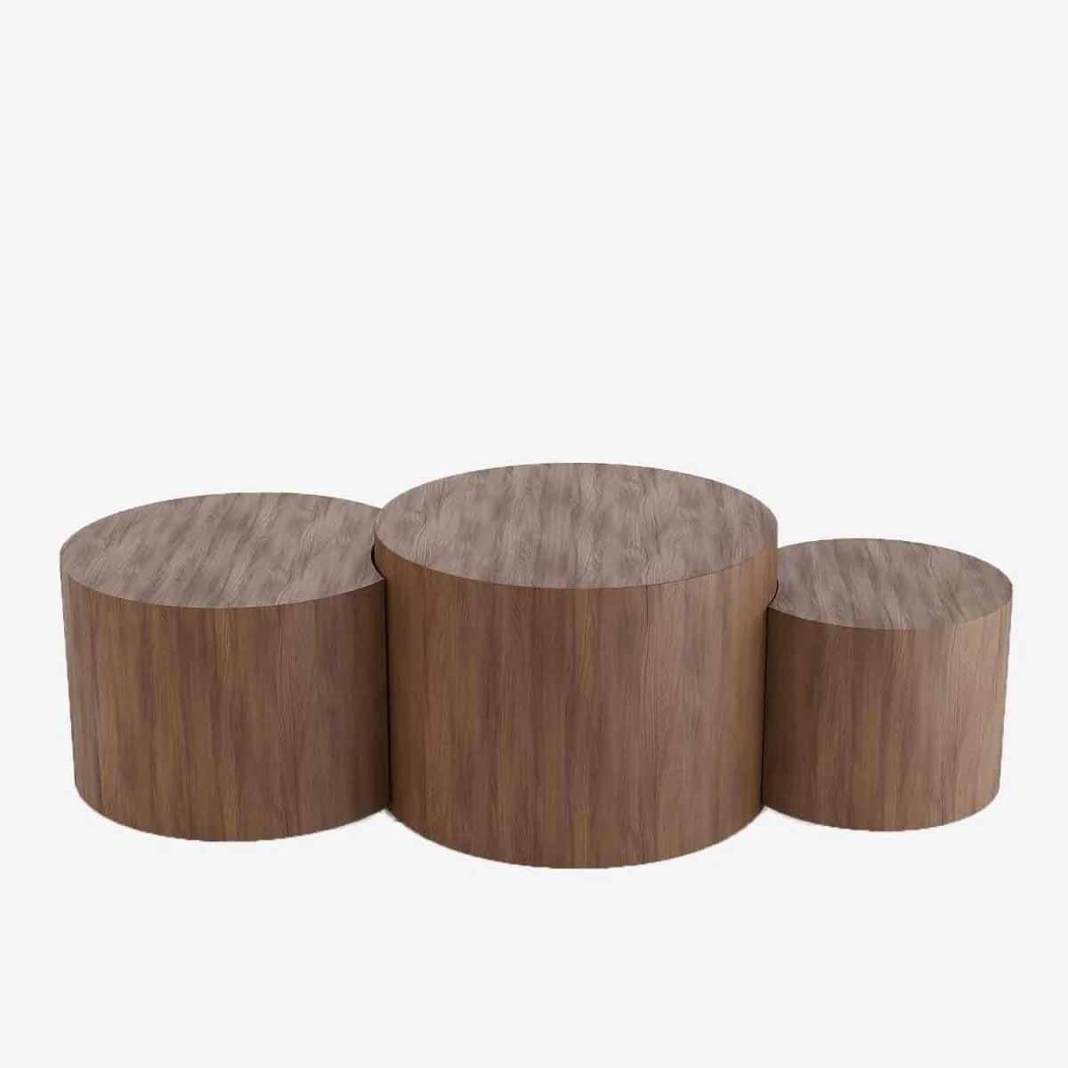 Lot de 3 tables basses rondes design Rh a