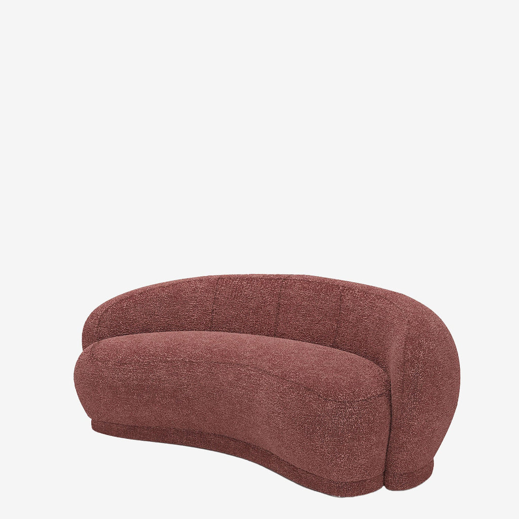 Canap  tissu bouclette rose Bianca