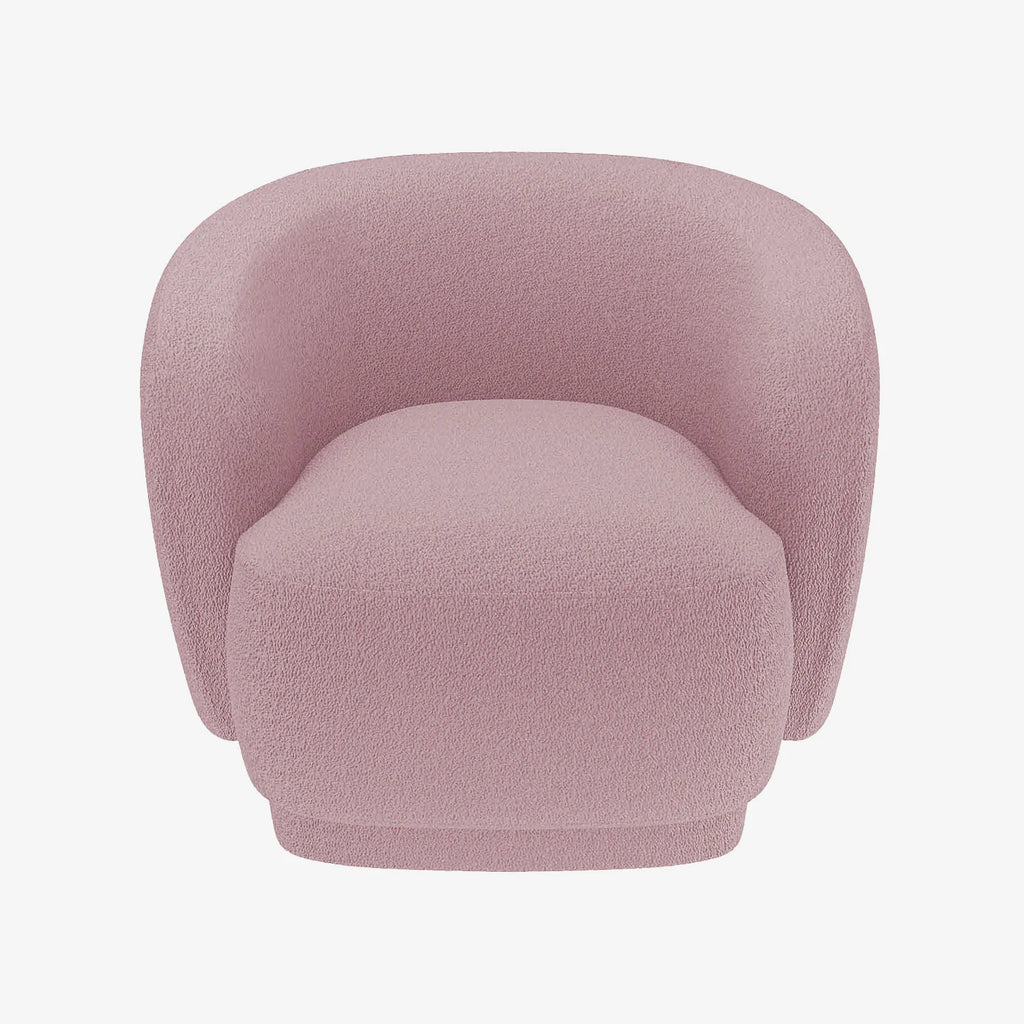 Fauteuil bouclette couleur rose Victoria