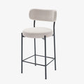 Lot de 2 fauteuils de bar velours cr me Lili