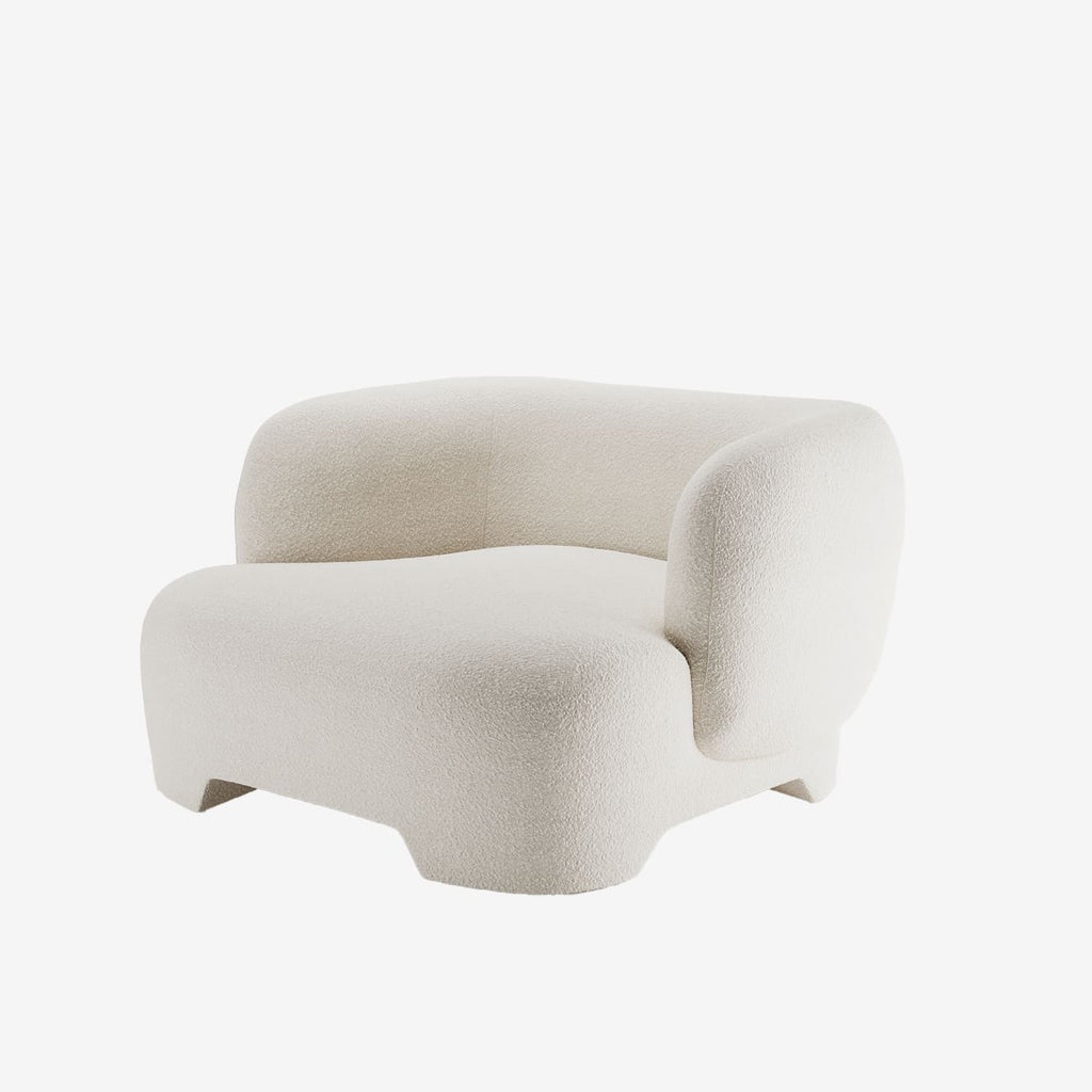 Loveseat Albano - Fauteuil 1,5 place boucl  cr me